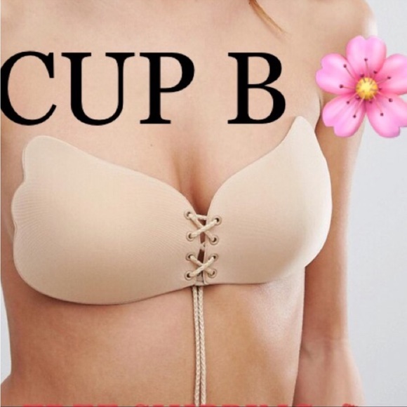 Black or Nude Lace up self adhesive bra size 8 - Picture 9 of 12